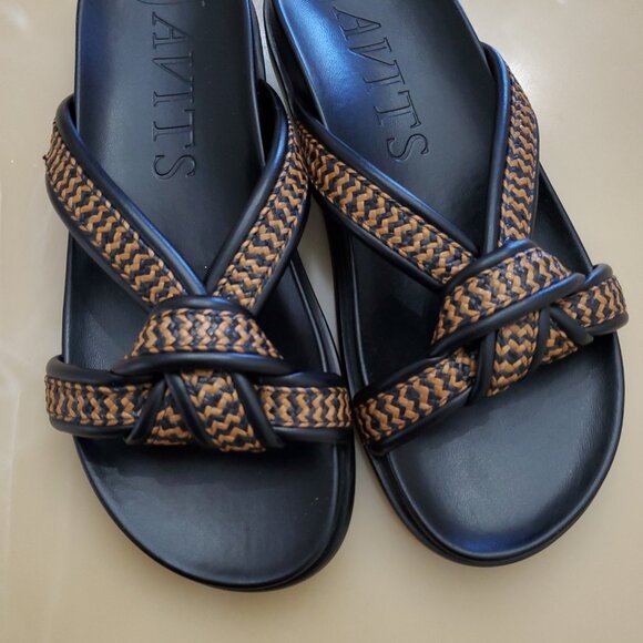 Eric Javits Notti Straw Braid Knot Sandals Size 8.5 - Picture 9 of 11